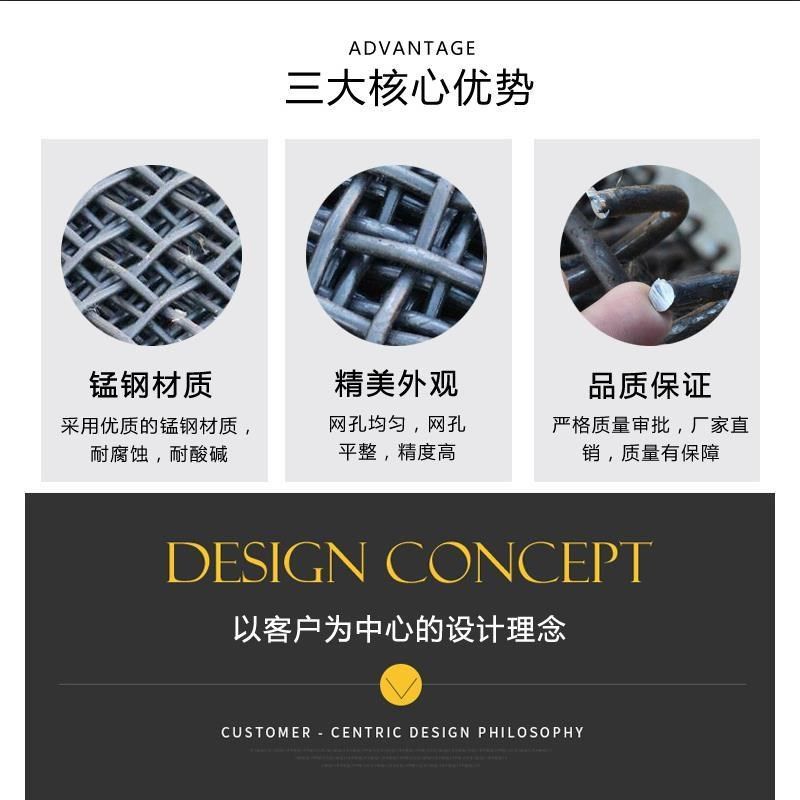 零剪耐磨筛e沙网钢丝网锰钢筛网矿山洗沙滚筒筛振动筛高碳钢编织