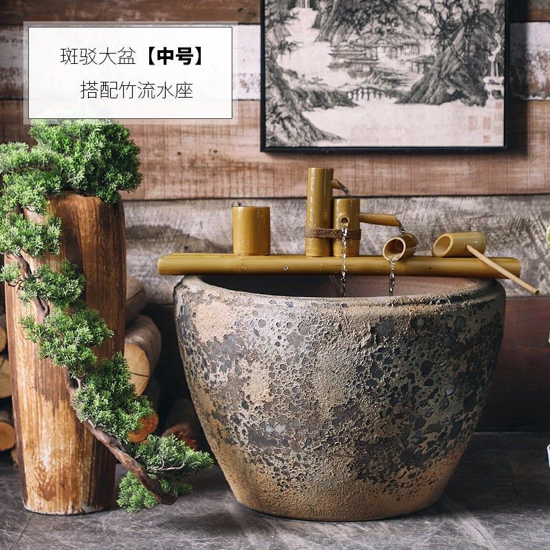 御三泥陶瓷特大缸j粗陶手工大圆坛水缸大花盆鱼缸落地摆件庭院园,家居饰品,花盆,淘宝优惠券,粉丝福利购,淘宝优惠卷