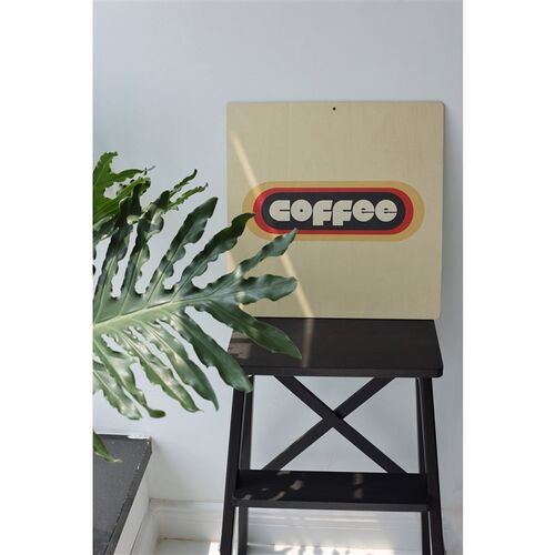 热销嘻物所 《COFFEE》咖啡角装饰画木板挂画复T古波普艺术小众原