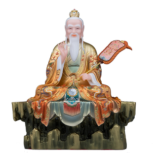 汉白玉三清道祖像道德天尊三清祖师太清祖K师家用摆件太上老君神