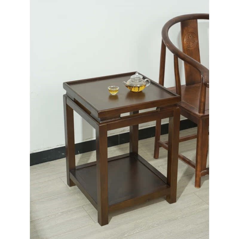 墨申麻将茶水架新中式麻将v棋牌室茶水架麻将桌实木边几角几麻雀