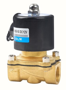 全铜常闭气动电磁阀水阀2W电动阀门4分DEC24V水开关控制气阀AC220