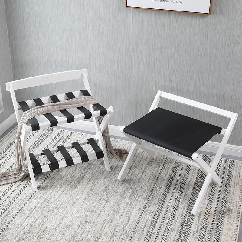 酒店家具实木行李架酒店用行李柜宾E馆家用卧室折叠收纳架子置物