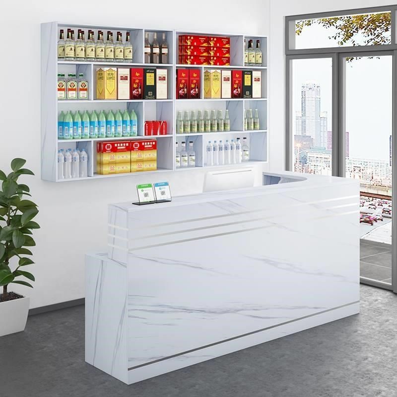 饭店收银台酒柜吧台商用餐酒店z前台接待店铺收银角桌馆小型转餐