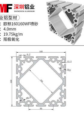 横支龙门160160w立柱桁型材工业臂I臂铝型材铝合金重型机械加厚