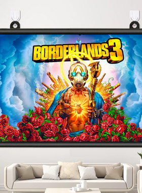 无主之地3周边游戏挂画 Borderlands3布制海报金属挂轴宿舍装饰画