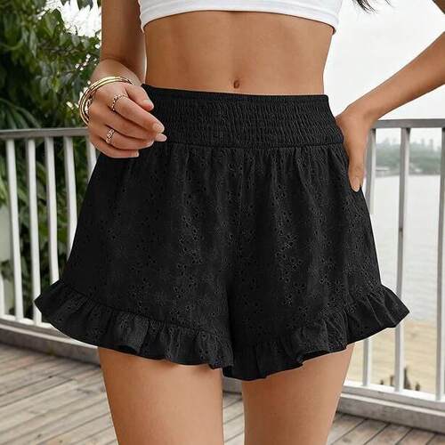 Women'S Cotton Shorts Summer Beach Vacation Clothes Elastic