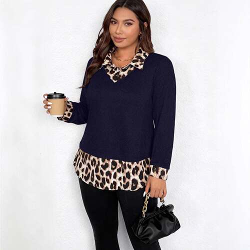 Womens Casual Basic Fashion High Stretch Comfortable Leopard