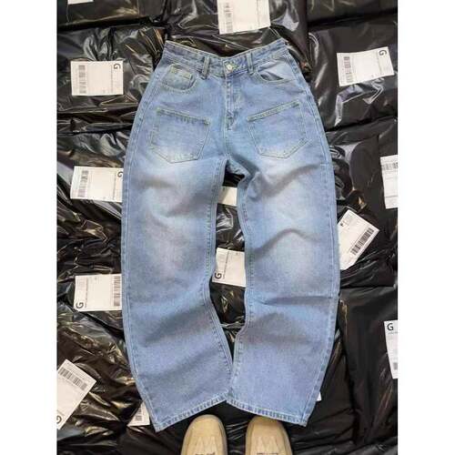 Men's Loose Embroidered Jeans Design Style Streetwear Pants