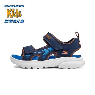 魔术贴露趾凉鞋 Skechers斯凯奇童鞋 男童时尚 款 防滑轻 夏季