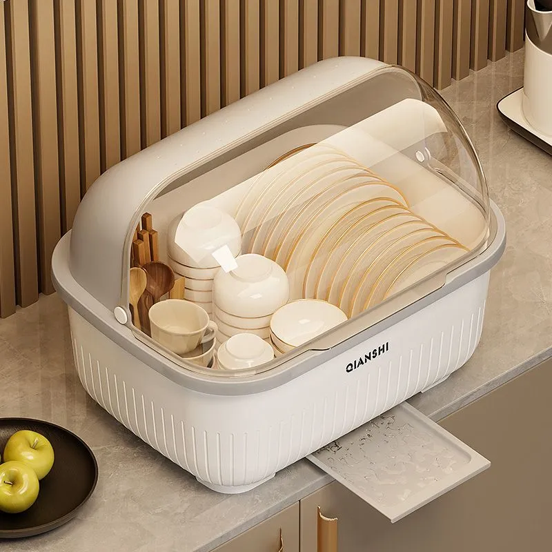 带盖碗筷收纳盒厨房装餐具碗盘箱