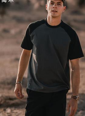SIMWOOD/简木240g棉sorona凉感插肩短袖T恤男SN1200
