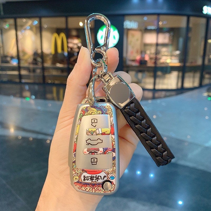 奥迪钥匙套A3L/Q3/A1/S3/Q2L/Q7/TT/A5/AU7车钥匙包扣保护壳