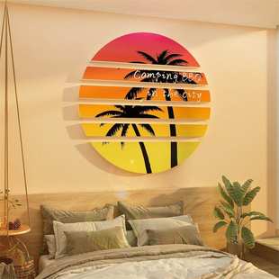 网红打卡地d民宿卧室床头布置墙面装 饰点缀物件小房间改造用品贴