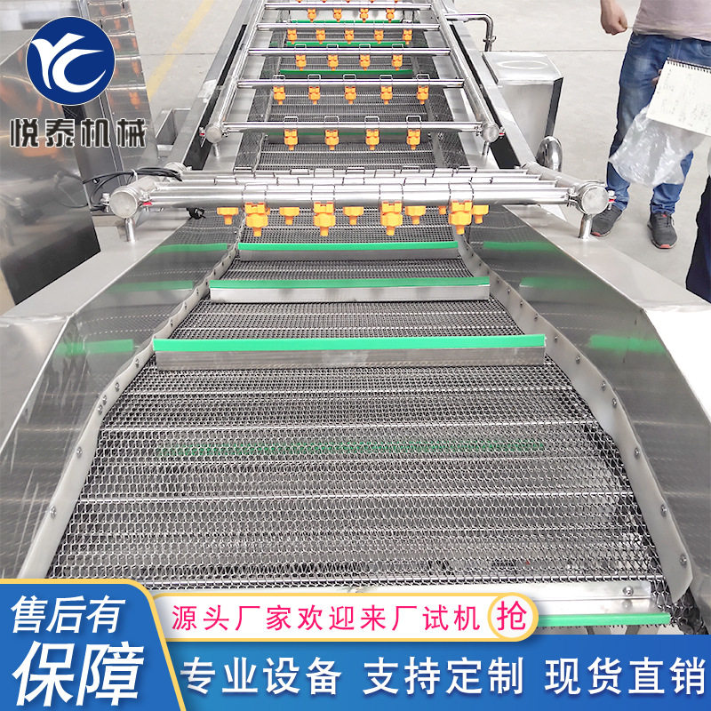 厂家直销型洗菜洗果机 西红柿秋葵气泡清洗流水线 果蔬气泡清洗机