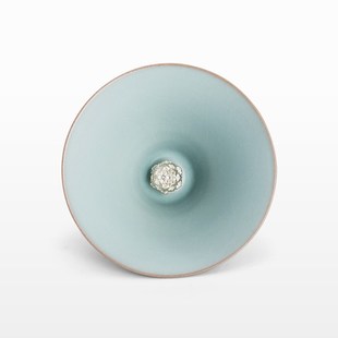 东道汝窑b精品功夫茶具茶杯可拆卸银制莲花创意拼接莲花单杯