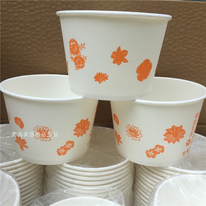 江浙沪皖一次性纸碗9n60ML纸碗 花纸碗 600祇 汤面碗 粥碗