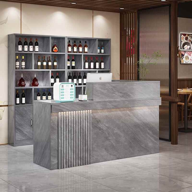 收银台简约现代饭店吧台酒柜一体A转角吧台柜商用店铺餐饮前台柜