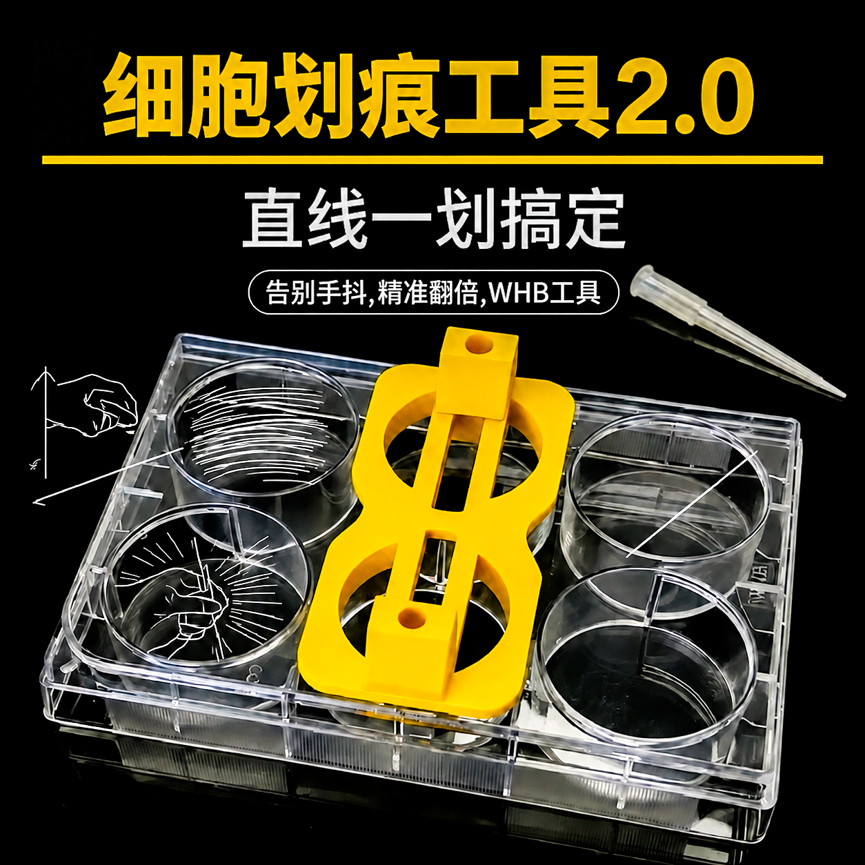 WHB细胞划痕工具2.0/3.0插件神器划痕实验插件细胞划痕伤口愈合
