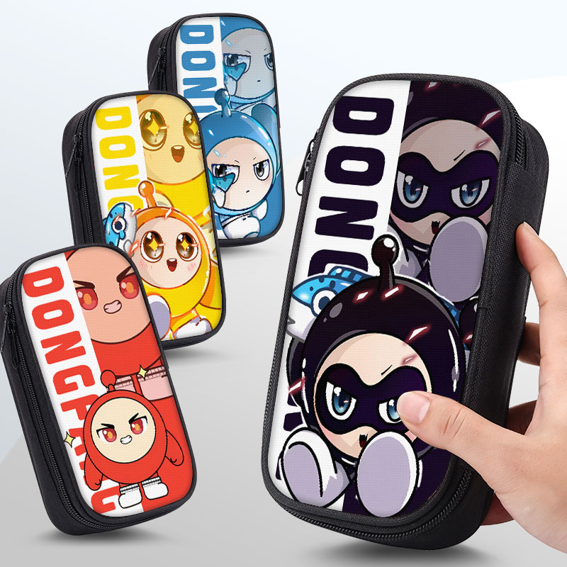 高清打印，三层大容量帆布笔袋。