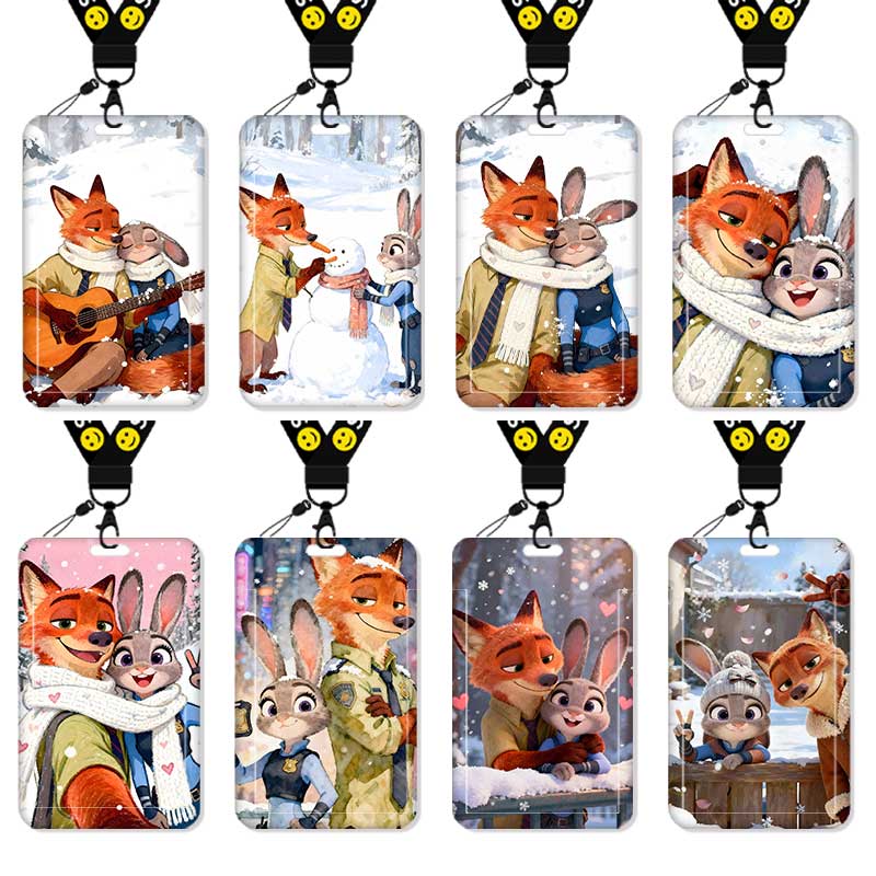 疯狂动物城冬日卡套高颜值饭卡校园卡保护套公交卡学生水卡证件小卡片套工作证工牌证件套校牌朱迪尼克二次元