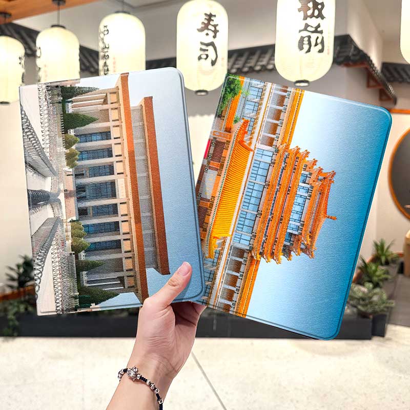 故宫华为平板matepad11保护套5s壳air12中国风v8pro风景8荣耀9女生m6外壳5小米7三折6pro适用7s红米kpad2024