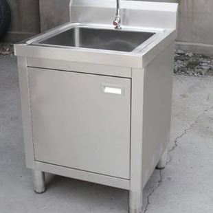 单槽商用 洗菜盆双槽家用阳台不锈钢水池柜子厨房水池一体柜落地式