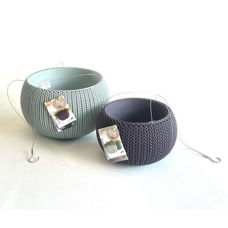 KETER吊篮花盆塑料悬挂花篮种C植绿萝绿植吊兰花卉北欧风垂吊编织