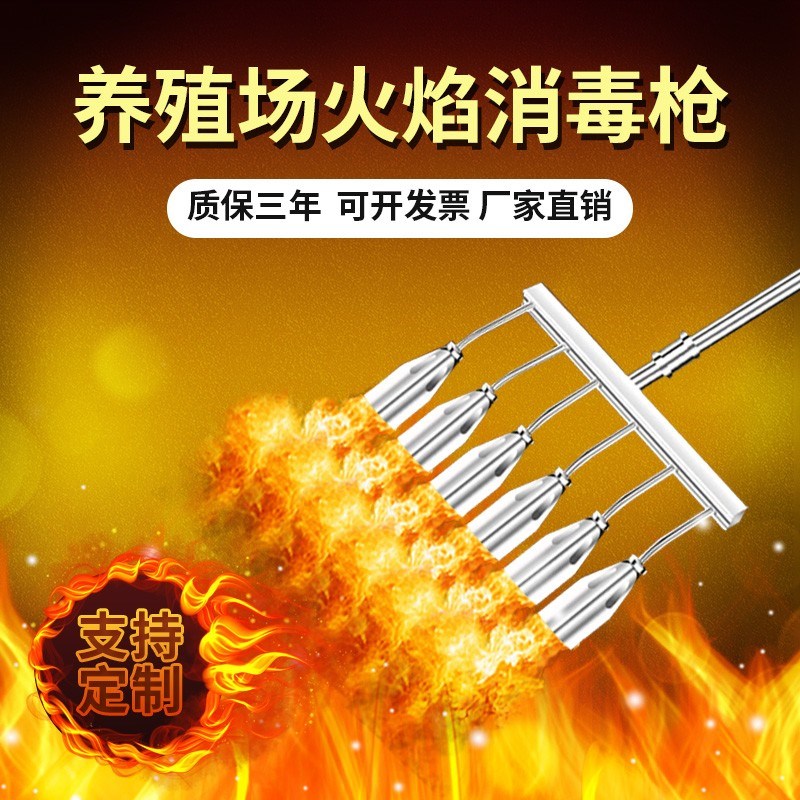 养殖场火焰消毒器火焰消毒枪x猪场圈舍多联多孔液化气高温喷火器