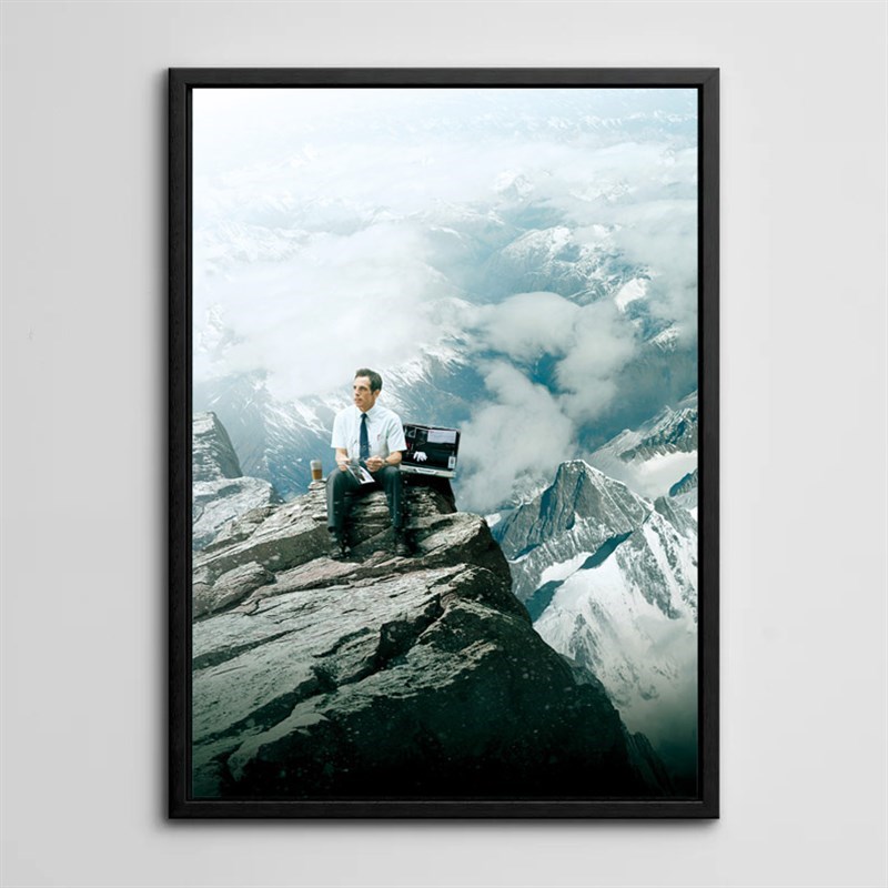 装饰画有框挂画墙壁画o现代简约电影海报 白N日梦想家励志海报礼