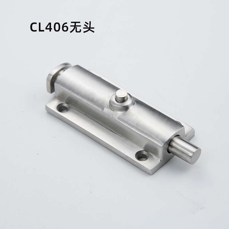 按钮式4寸明装弹簧cl406自动不锈钢304按钮式 门栓圆形ls4.06插销