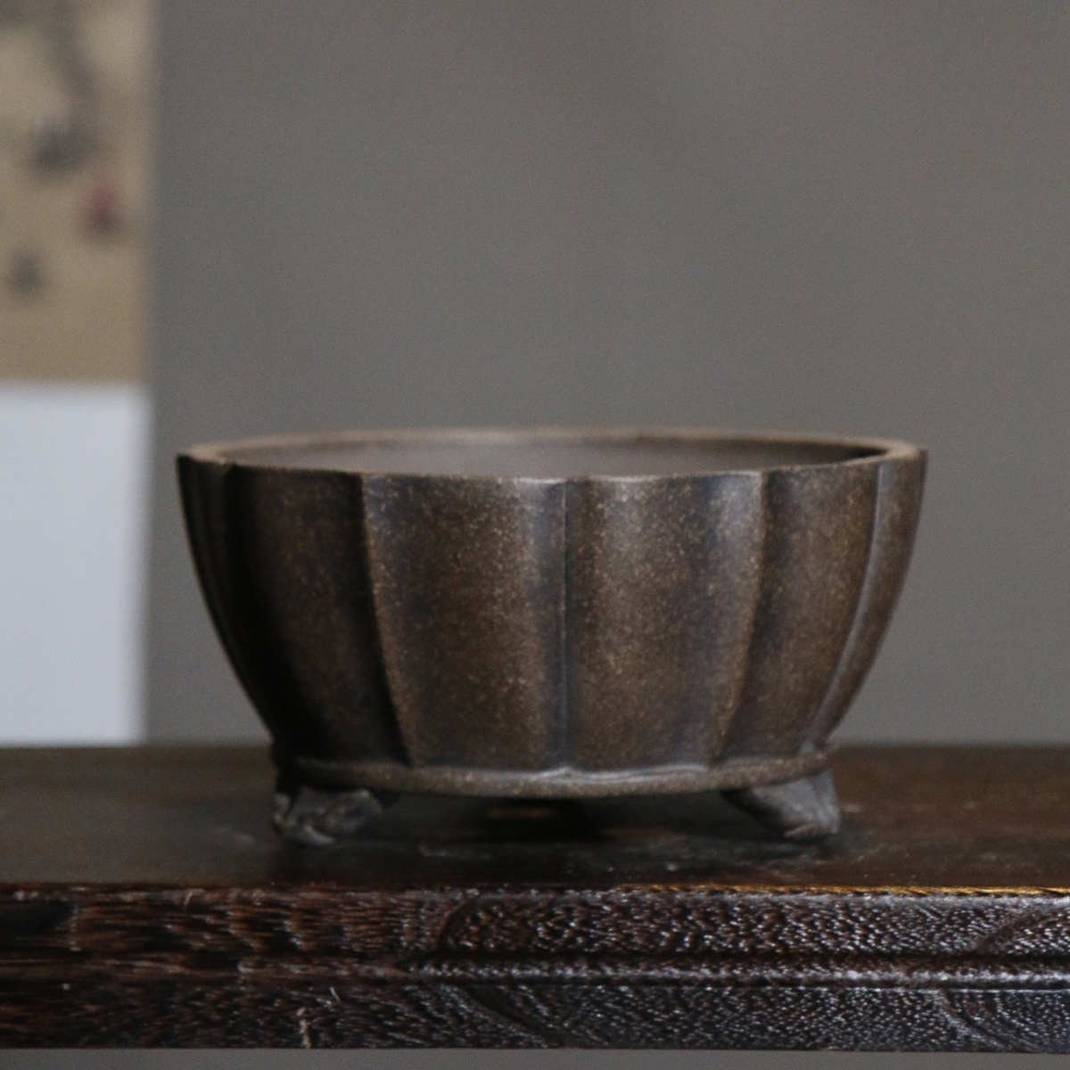 紫砂花盆纶花盆景盆手工中国宜兴觅陶乡古N典仿古盆桌面盆栽盆