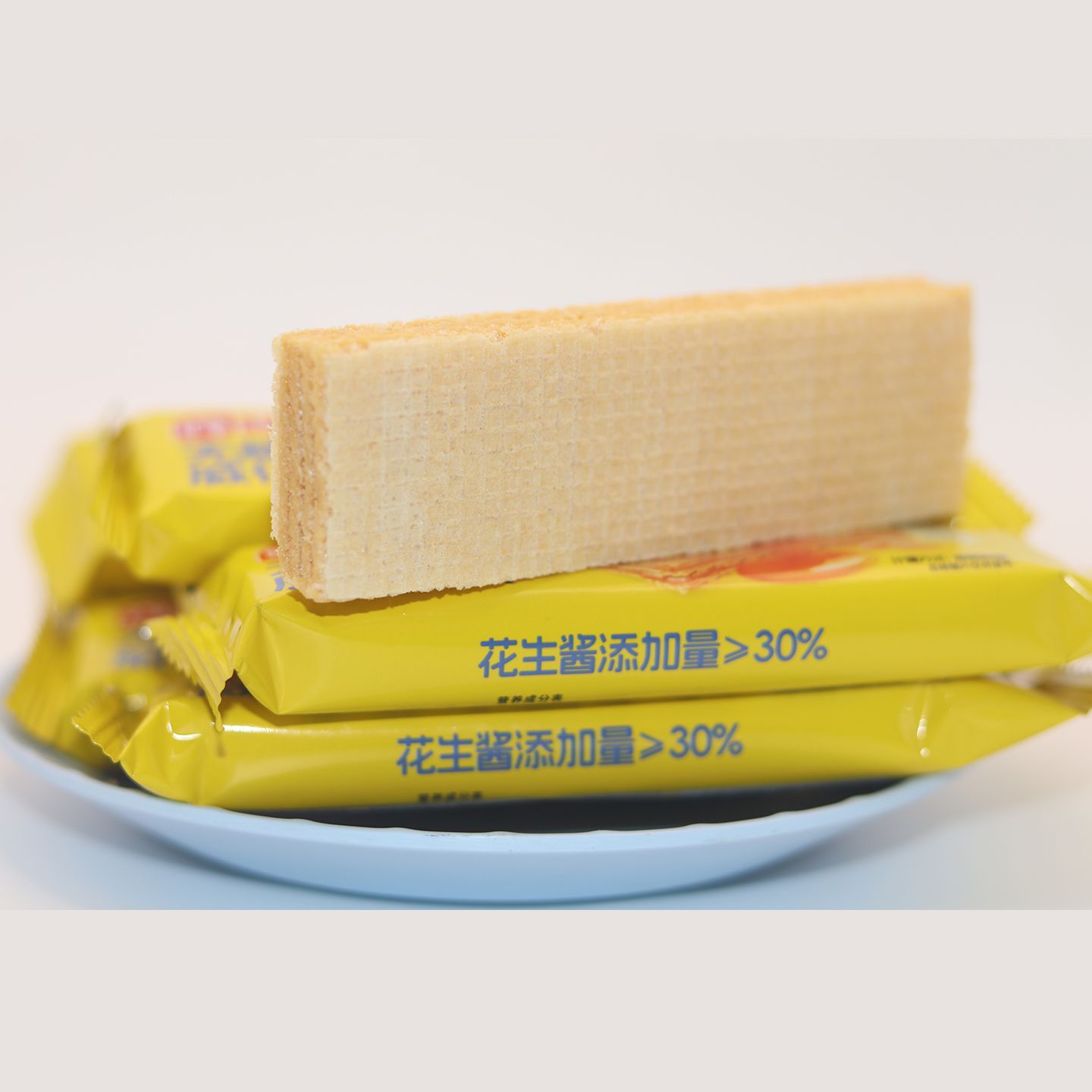 无糖威化花生饼干花生酱饼干威化低盐低钠零食休闲解馋零食品0糖