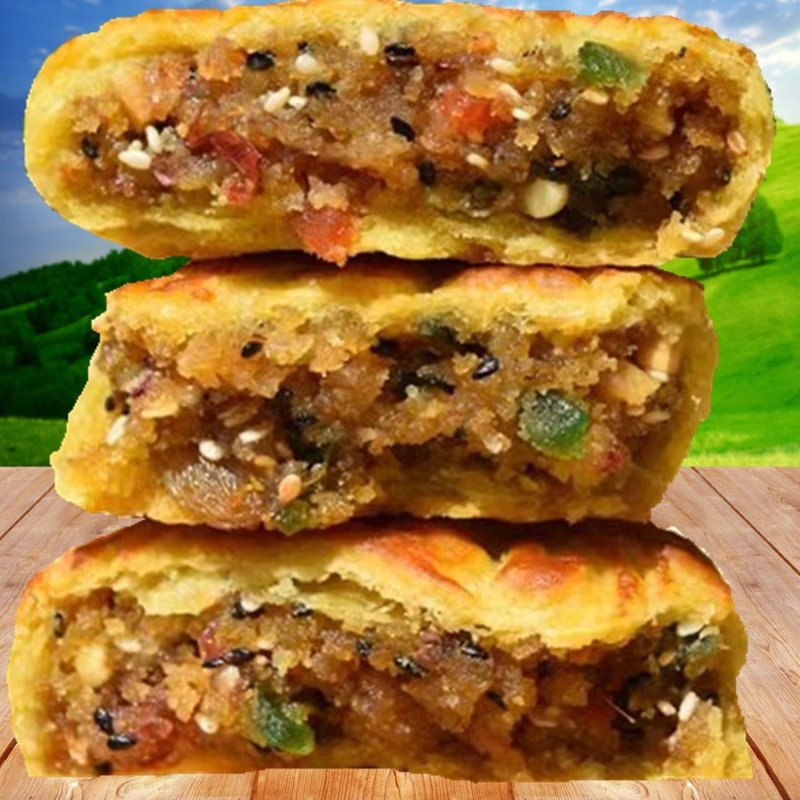 山西特产神池月饼中秋胡麻油五仁传统老式手工油皮蛋皮月饼送礼盒