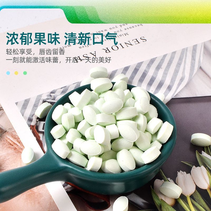 无糖薄荷糖口香糖清新口气含片强劲清凉水果味网红学生零食糖果