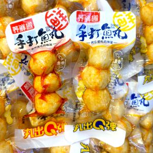 荞鲜趣手打鱼丸香辣休闲零食小吃鱼制品速食即食手工