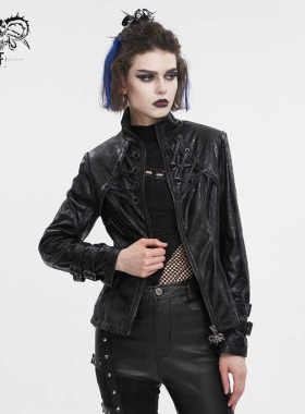 机车CT212立领皮衣Devilfashion