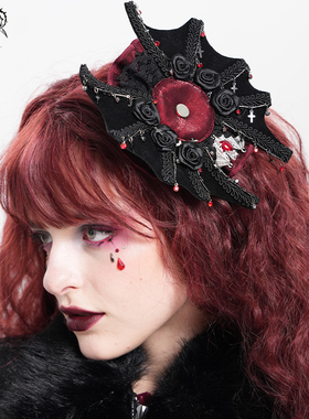 Devil fashion恶魔时尚 蝙蝠形哥特吧唧托哥特头饰【AS212】