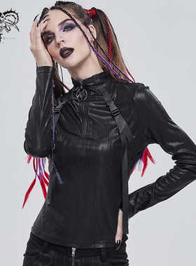 Devil fashion 赛博朋克风高领日常T恤【TT179】