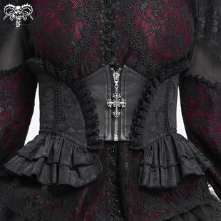 Devil fashion恶魔时尚 哥特玫瑰花提花腰封【AS20901/02】