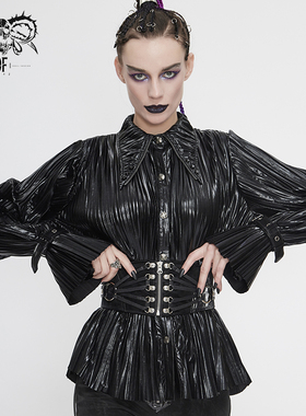 Devil fashion 赛博蒸汽朋克潮酷长袖衬衫银黑色【SHT05501/02】