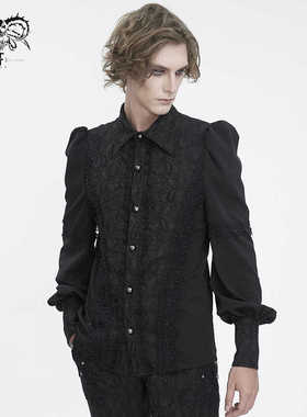 Devil fashion 哥特插肩灯笼袖花衬衫【SHT121】