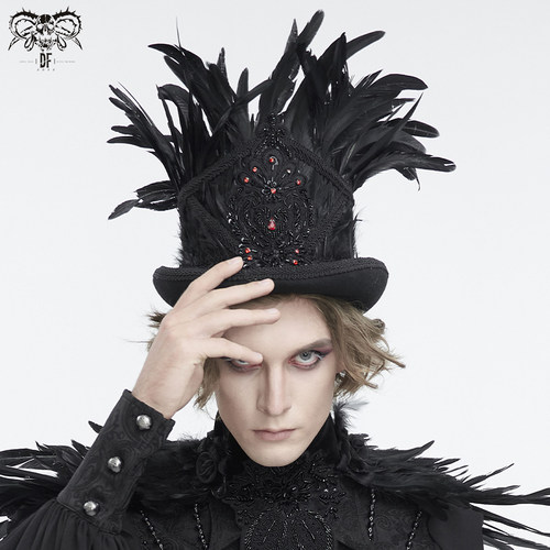 Devil fashion  哥特帽万圣节派对聚会短檐礼帽休闲圆顶【AS187】