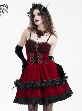 Devil fashion 新年战袍女哥特法式复古洛丽塔连衣裙 SKT20601/02