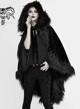 DevilFashion 恶魔时尚哥特厚款哥特绒料长毛边斗篷【CA019】
