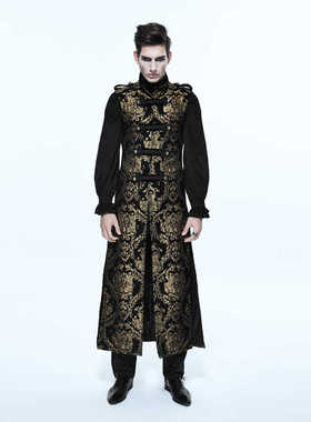Devil fashion 黑金色宫廷大花长马甲【CT07401 CT07402】