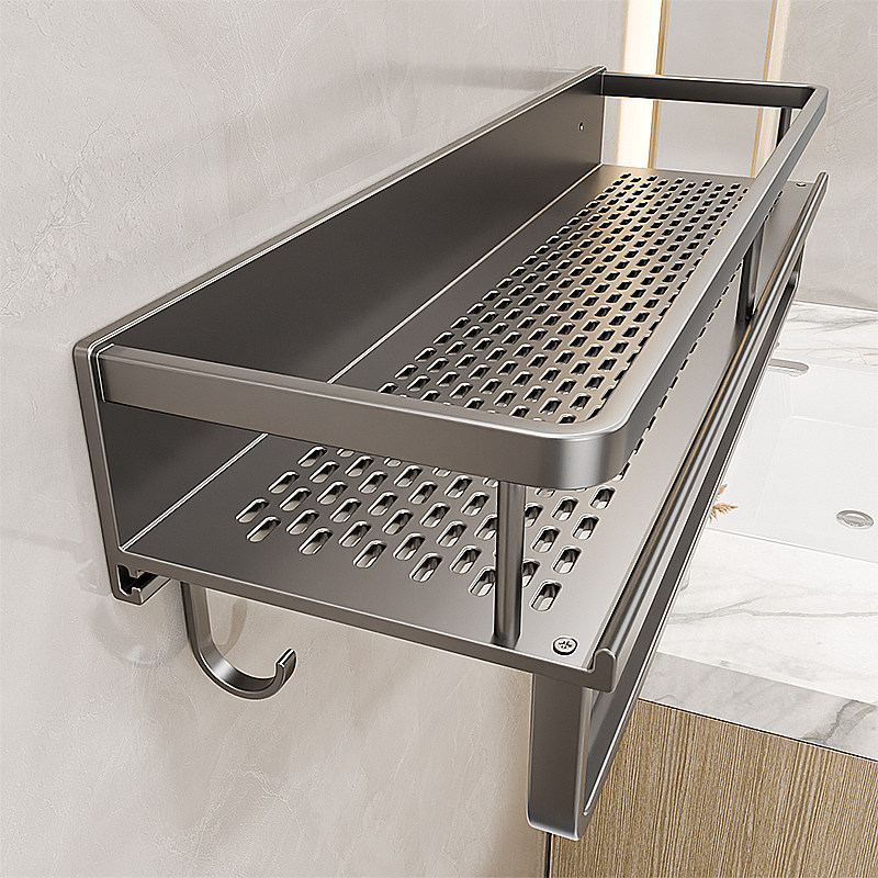 浴室置物架免打孔化妆室厕所洗手间洗漱台放沐浴露架子壁挂收纳层