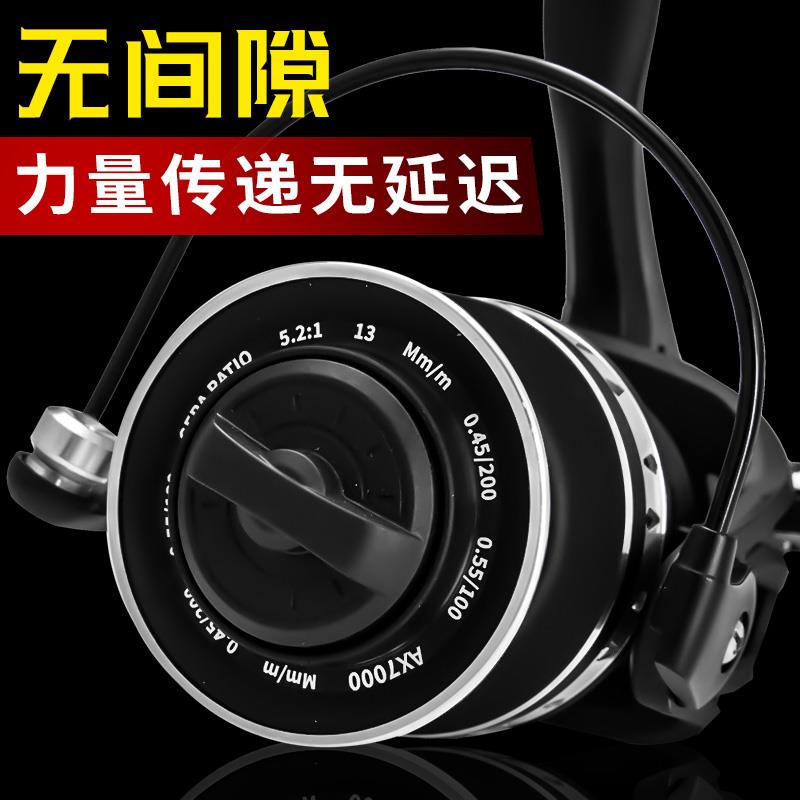 全金属斜口线杯远投轮无间隙渔轮路亚纺车轮海杆竿轮锚鱼轮渔线轮