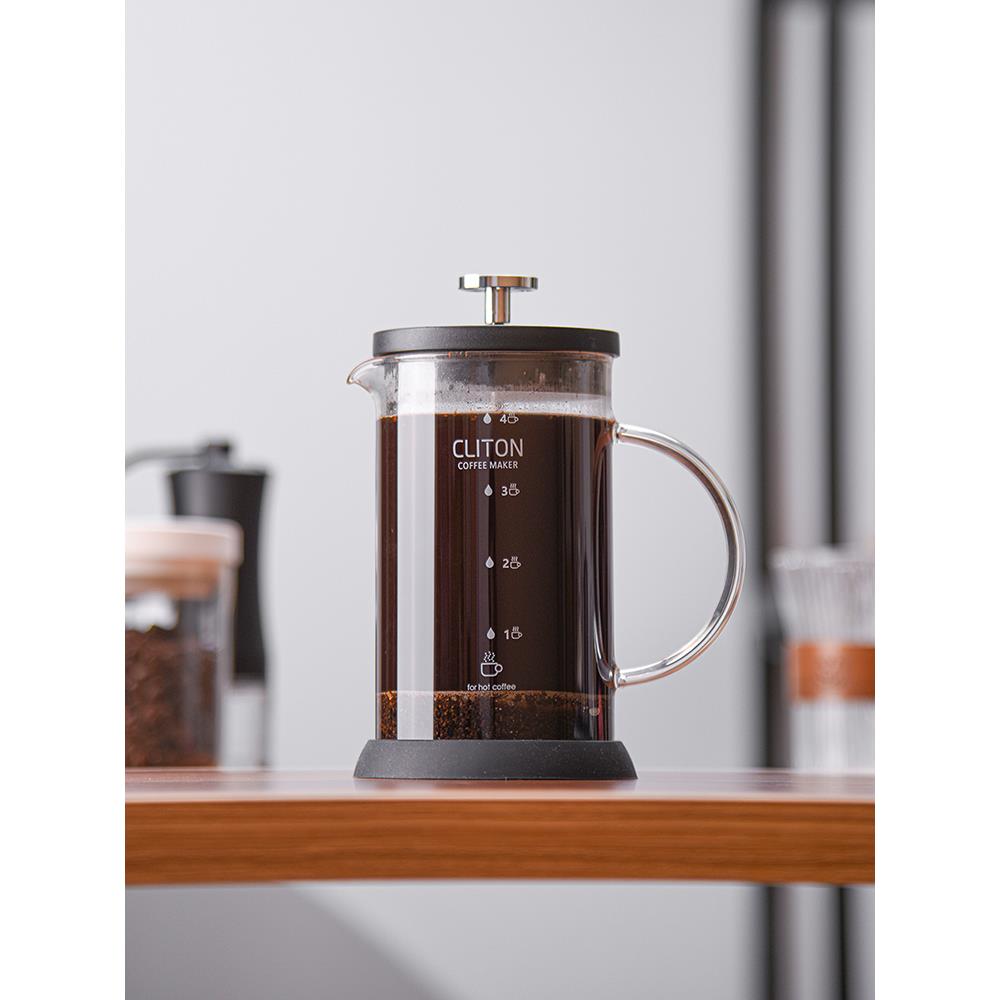 手冲咖啡壶法压壶家用煮咖啡过滤式器具冲茶器套装不锈钢过滤杯子