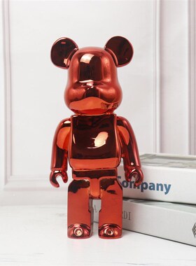 摆件网红熊暴力装饰卡通电视柜雕塑公仔客厅电Q镀品样板房商场软